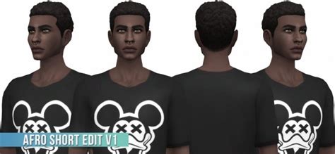 Afro Hair Short Edit X3 At Busted Pixels Sims 4 Updates
