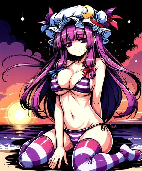 Patchouli Knowledge Touhou Generated By Kether Using Based Mix Aibooru