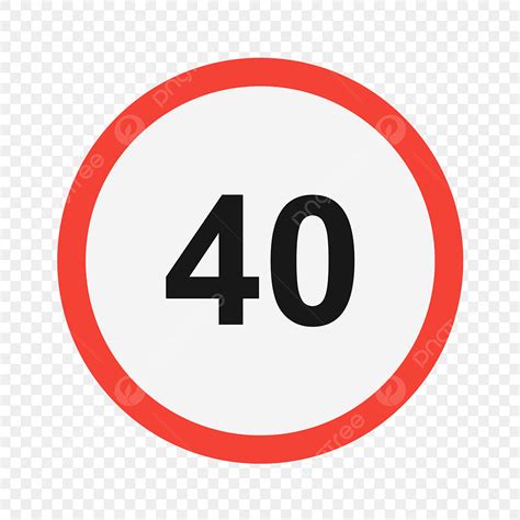 Speed Limit Sign Clipart Hd Png Vector Speed Limit 40 Icon Speed