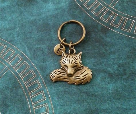 This Listing Is For A Personalized Fox Keychain With A Hand Stamped