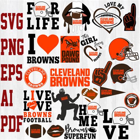 Cleveland Browns Logo Svgnfl Bundle Svg Png Eps Ai Pdf Digital