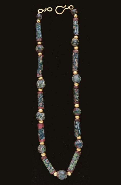 A Roman Mosaic Glass Bead Necklace Egypt Circa 1st Century B C 1st Century A D Christie S