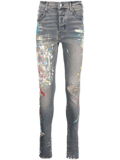 Amiri Paint Splatter Skinny Jeans Smart Closet