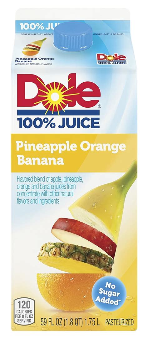 Dole Pineapple Orange Banana 100 Juice 59 Oz Grocery