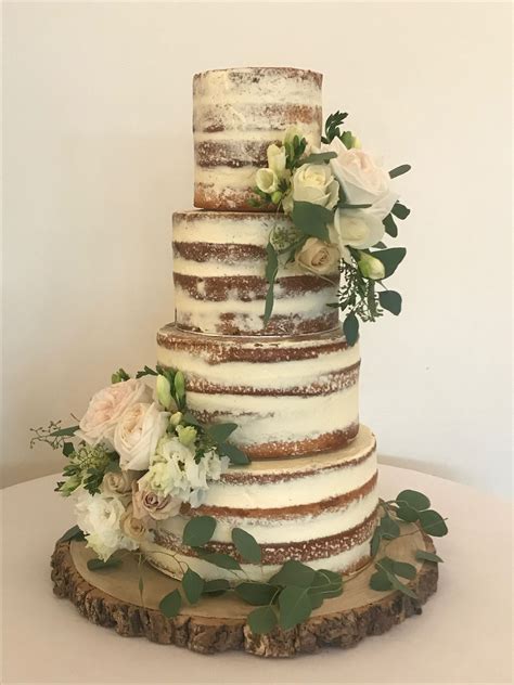 diy naked wedding cake with flowers hot sex picture
