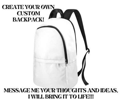 personalized backpack create your own backpack custom etsy