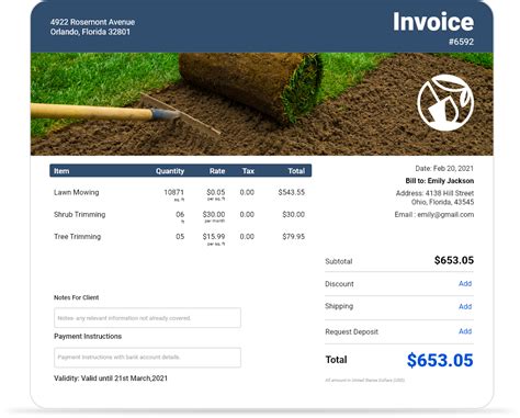 Free Lawn Care Invoice Template Download Now Invoiceowl