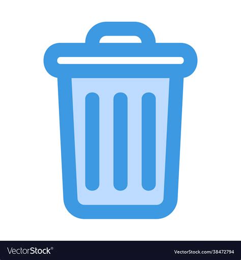 Delete Icon In Blue Style For Any Projects Vector Image