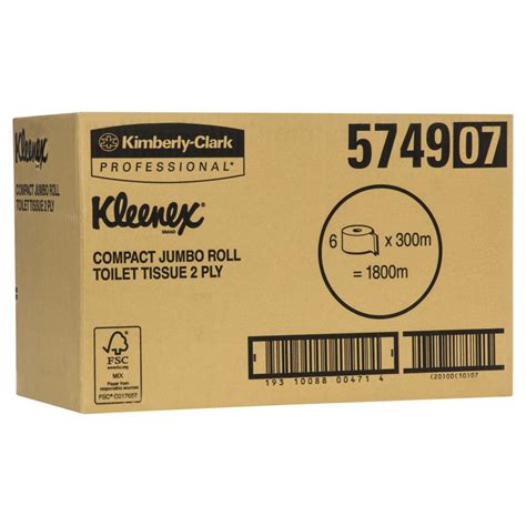 Kleenex 5749 Toilet Roll White 2 Ply Jumbo White Pack 6 Winc