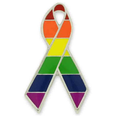 Pinmarts Lgbt Gay Pride Awareness Ribbon Enamel Lapel Pin Ebay