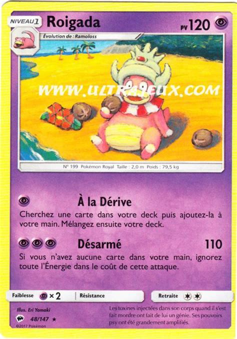 Roigada 48178 Carte Pokémon Cartes à Lunité Français Ultrajeux