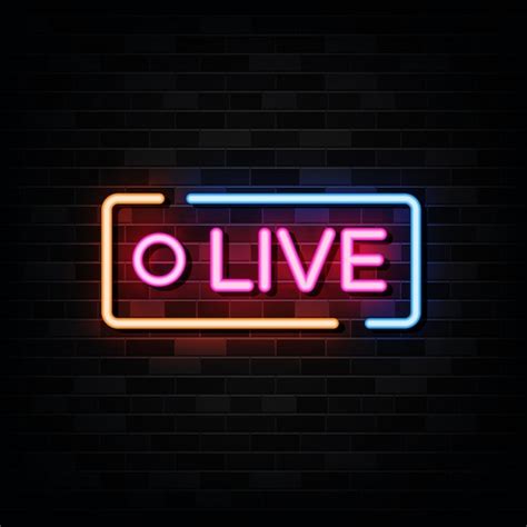 Premium Vector Live Neon Signs Design Template Neon Sign