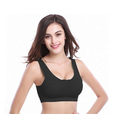 Sexy Women Sports Bra 2018 New Lace Push Up Yoga Bra Breathable Crop Top Shakeproof Top Vest