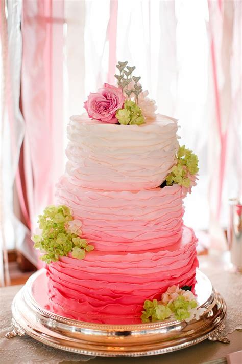 34 Delicate Ombre Wedding Cake Ideas From Pinterest Deer Pearl Flowers