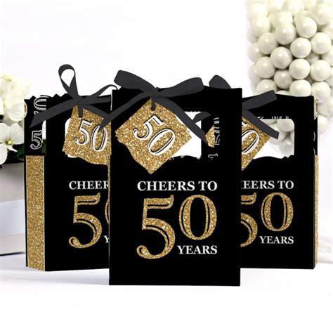 Adult 50th Birthday Gold Birthday Party Favor Boxes Set Etsy