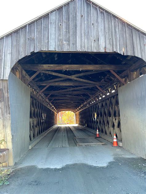 Interior Of Willard Covered Bridge In North Hartland Vermont