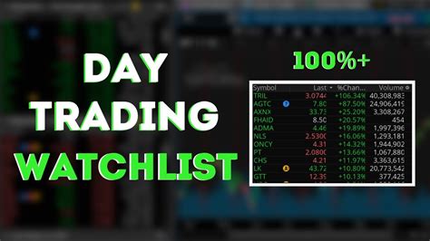 How To Make A Day Trading Watchlist Trade The BEST Stocks YouTube