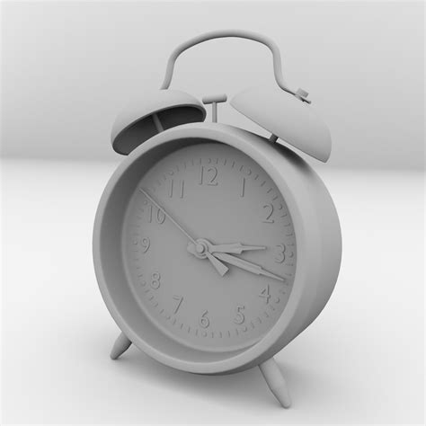 Alarm Clock 3d Model 3ds Fbx Blend Dae