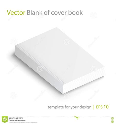 Blank Of Book Cover Vector Illustration Template For