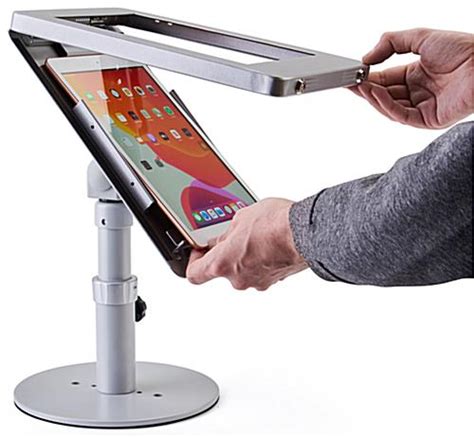 Adjustable Countertop Ipad Stand Weighted Anti Slip Base