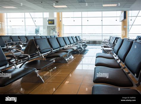 Airport Departure Gate Waiting Area With Seats Stock Photo Alamy
