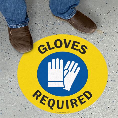 Safety Gloves Required Sign Sku Sf 0030