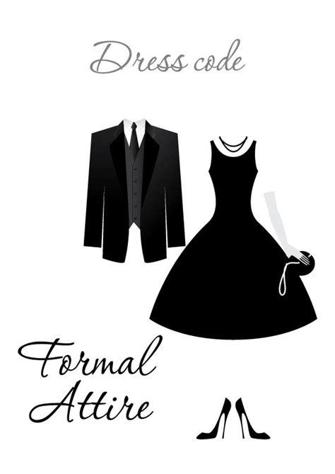 Formal Attire Dress Code Formal Dress Code Dress Code Wedding