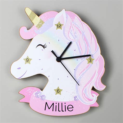 Personalised Unicorn Clock By Uniqueful