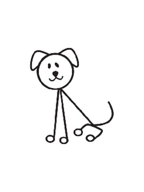 Dog Stick Figure Decal Desenhos Fáceis Desenho De Criança Boneco Palito