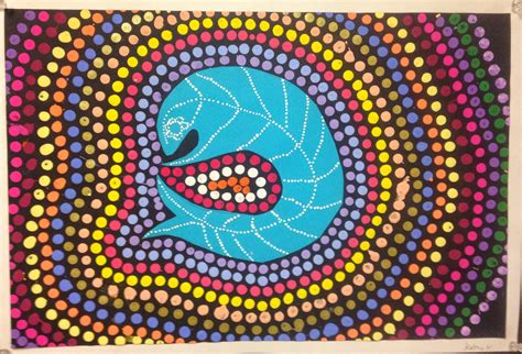 Sylvandale Middle School Art Class Aboriginal Dot Paintings