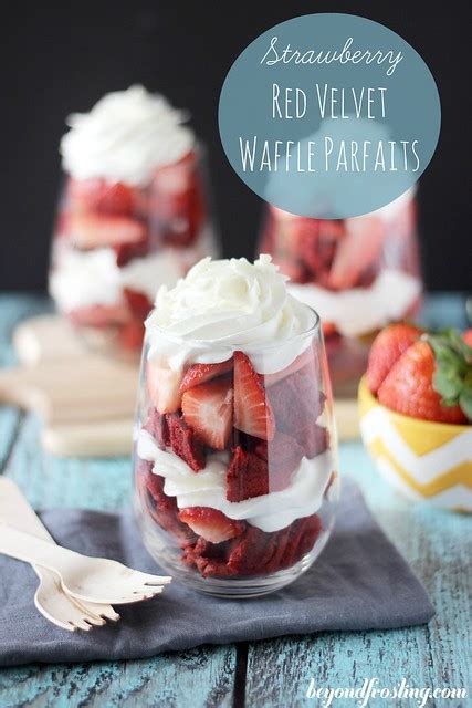 Strawberry Red Velvet Waffle Parfaits Beyond Frosting