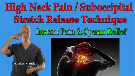 High Neck Pain Suboccipital Stretch Release Technique Instant Pain