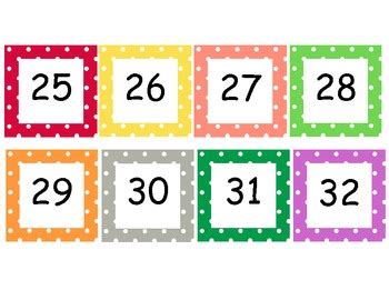 Check spelling or type a new query. Polka Dot numbers cards 1-100 by Sara Cooper | Teachers ...