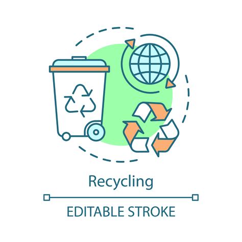 Recycling Concept Icon Waste Management And Minimisation Idea Thin