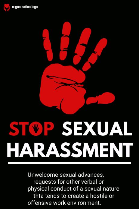 Stop Harassment Template Postermywall