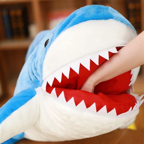 Big Funny Cartoon Shark Doll Plush Toy Sleeping Pillow Bite Shark Doll