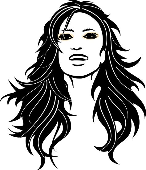 Long Hair Woman Beauty Parlour Clip Art Beauty Woman Line Art Png