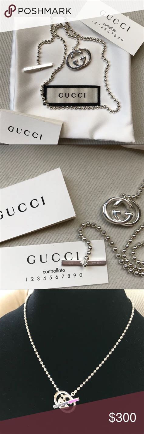 Gucci 925 Sterling Toggle Logo Necklace Beautiful Necklaces Beaded
