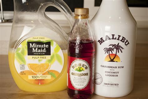 Fill with mountain dew, stir briefly, and serve. Malibu Sunrise Recipe
