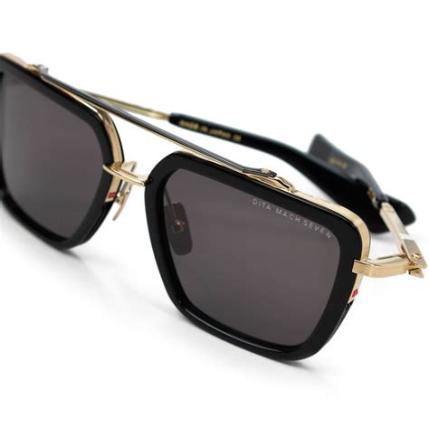 Dita Eyewear Dts135 Mach Seven Black White Gold Sunglasses