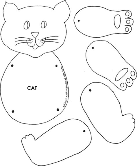 Free Papercraft Template Printable Paper Cat Template