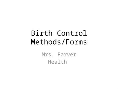 Pptx Birth Control Methodsforms Dokumentips