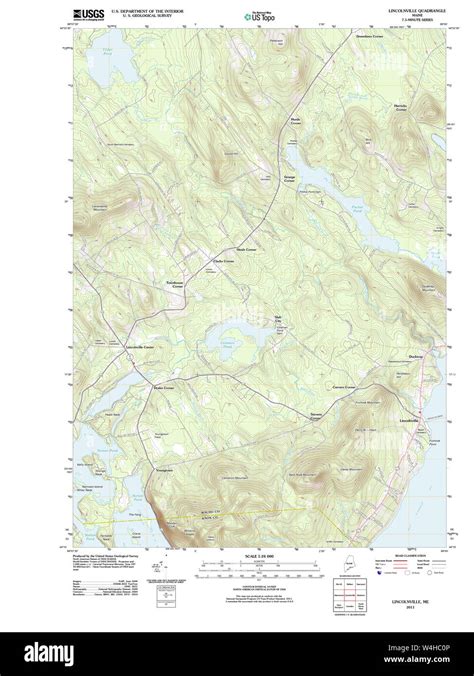 Maine Usgs Historical Map Lincolnville 20110906 Tm Restoration Stock