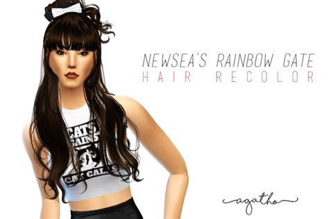 Newseas Rainbow Gate Hair Recolor At Agatho Sims Sims 4