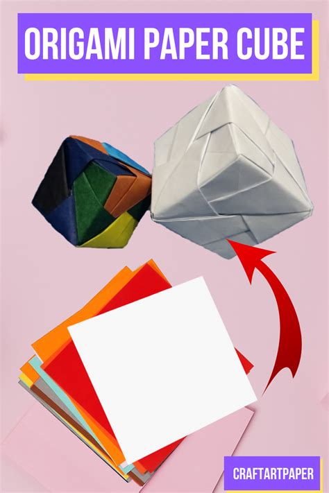 How To Make A Paper Cube Easy Without Glue Paper Cube Origami Paper