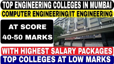 Best Engineering Colleges In Mumbai College List For 40 100 Marks