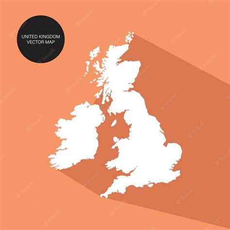 Premium Vector Icon White Map United Kingdom Vector