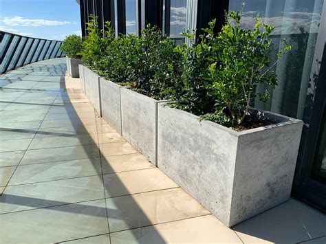Large 1m X 500 X 500mm Concrete Planter Boxtrough Balcony Etsy Uk