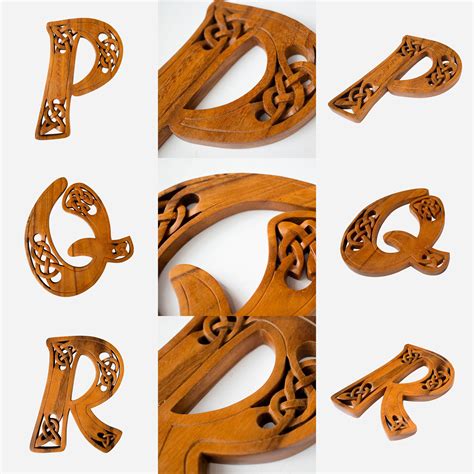 Wooden Alphabet Wooden Letters Wood Carved Alphabet Wood Etsy