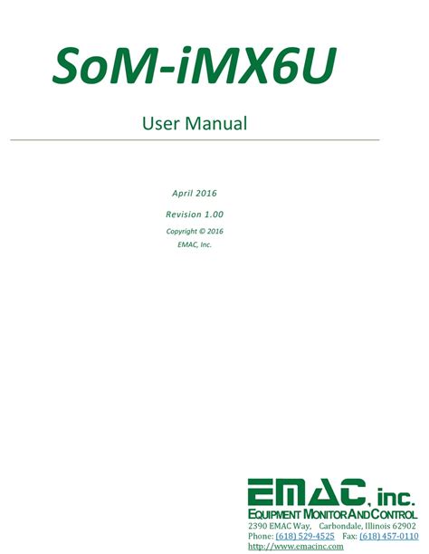 Emac Som Imx6u User Manual Pdf Download Manualslib